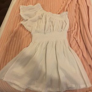 White one shoulder mini dress